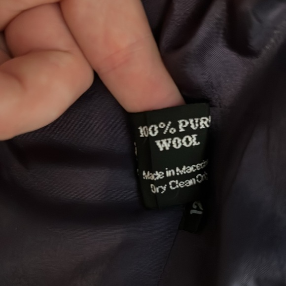 VTG 100% wool blazer houndstooth  - 10-12 - Picture 12 of 14